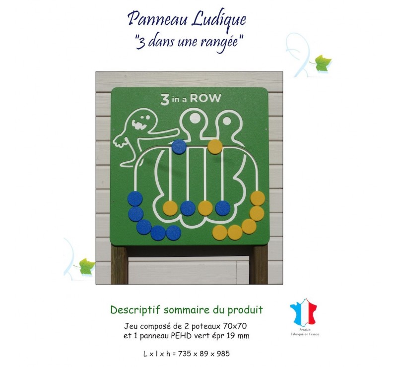 Panneau ludique pour aires de jeux