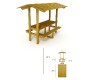 Lot de 2 tables pique-nique couvertes