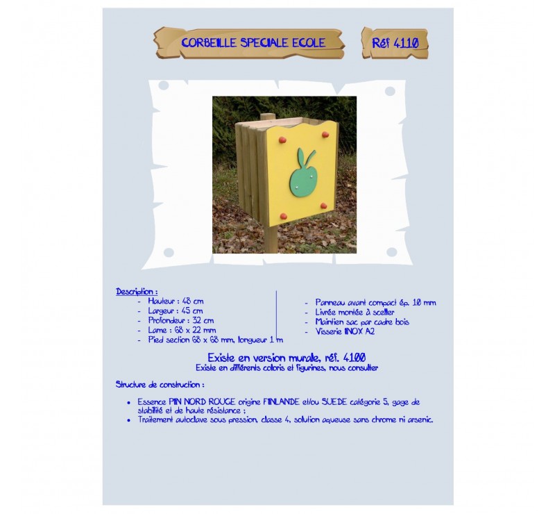 Corbeille pomme pour école maternelle Corbeille pomme pour école maternelle