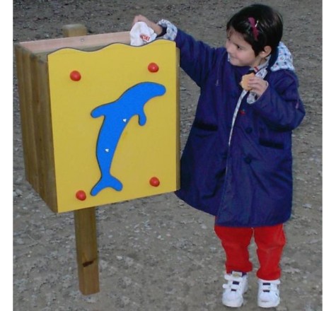 Corbeille daupin pour école maternelle (version murale)