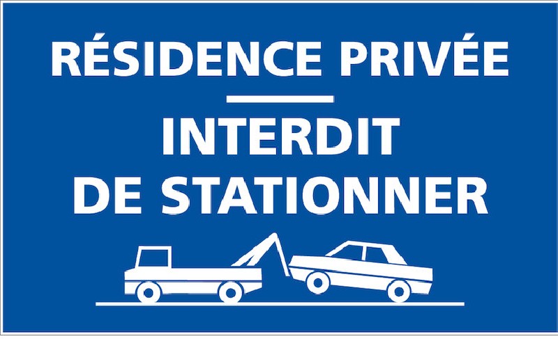 Panneau Résidence privée