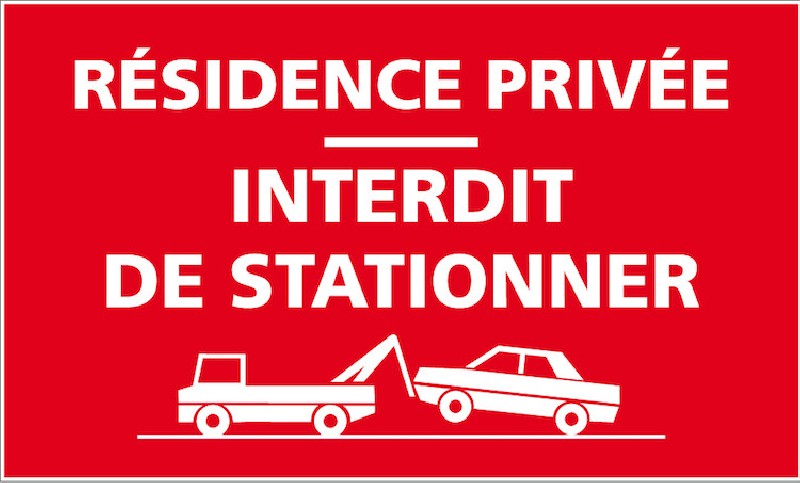 Panneau Résidence privée