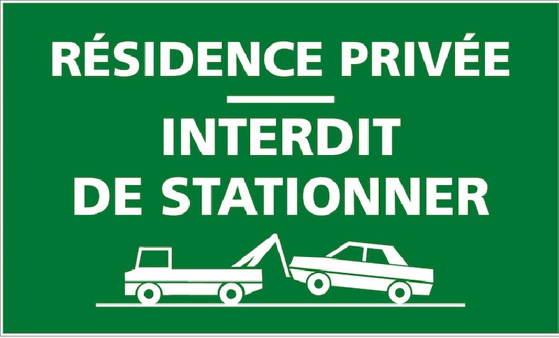 Panneau Résidence privée