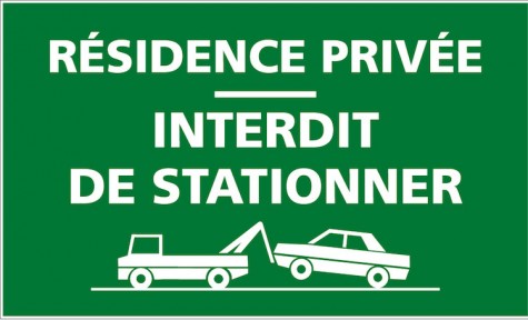 Panneau Résidence privée