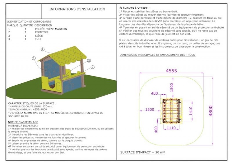 Maisonnette boutique pour enfants