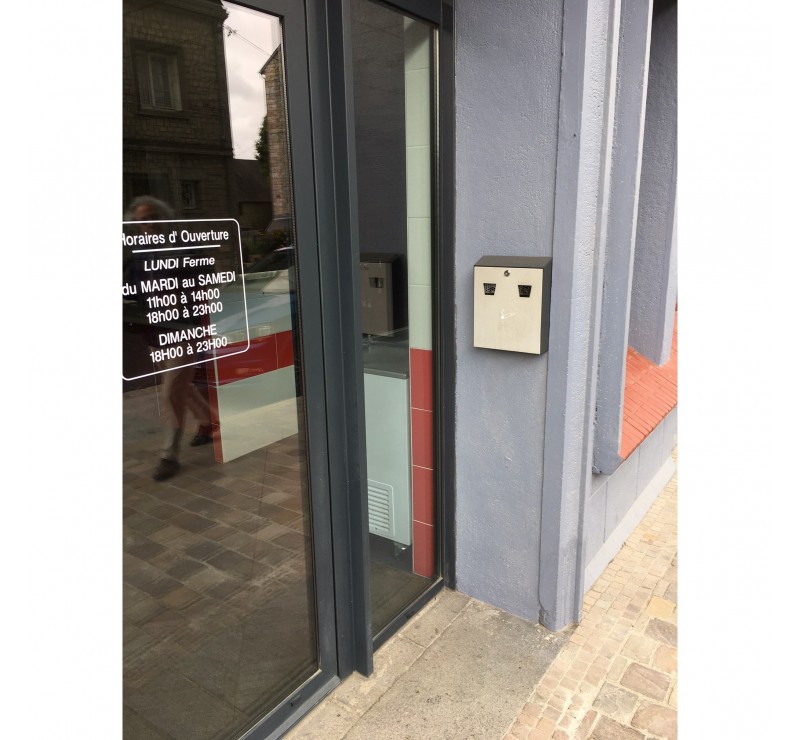 Cendrier mural Design inox et acier galva