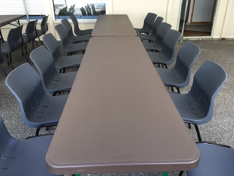 Table pour extérieur / intérieur : 220 x 50 x h 77 cm