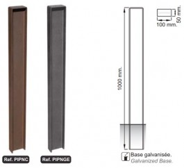 Lot de 10 potelets urbain finition imitation corten