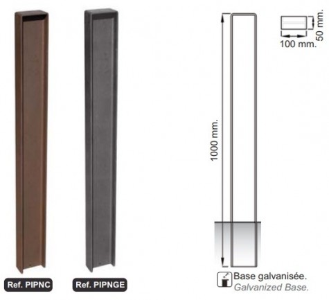 Lot de 10 potelets urbain finition imitation corten