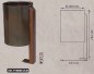 Corbeille en acier corten