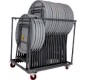 Chariot pour tables hautes rondes