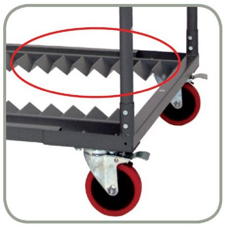 Chariot pour tables hautes rondes