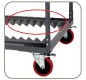 Chariot pour tables hautes rondes