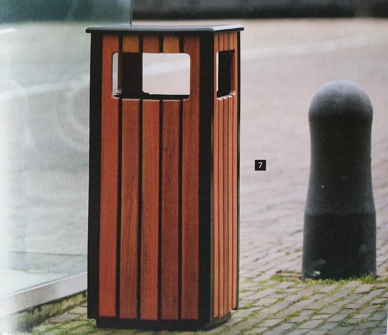 Corbeille bois carrée 36 L