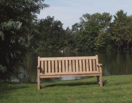 Banc public rustique en...