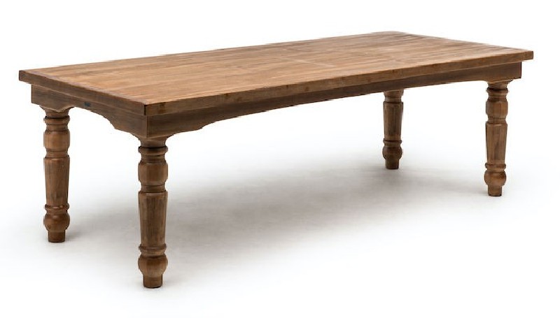 Table rustique démontable en bois d'orme