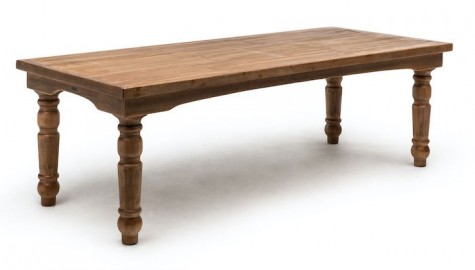 Table rustique démontable en bois d'orme