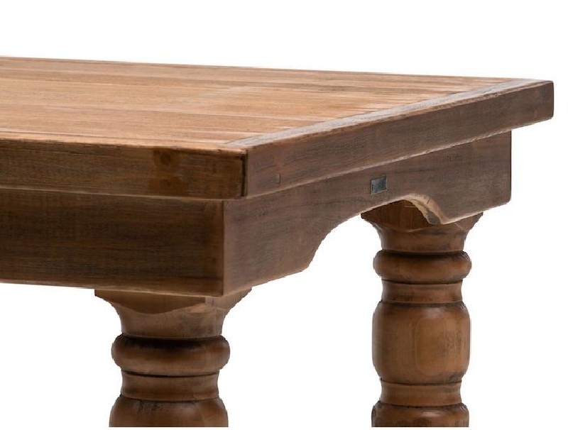 Table rustique démontable en bois d'orme