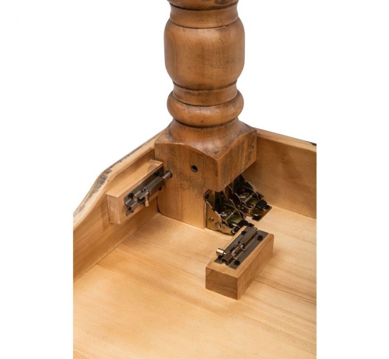 Table rustique démontable en bois d'orme