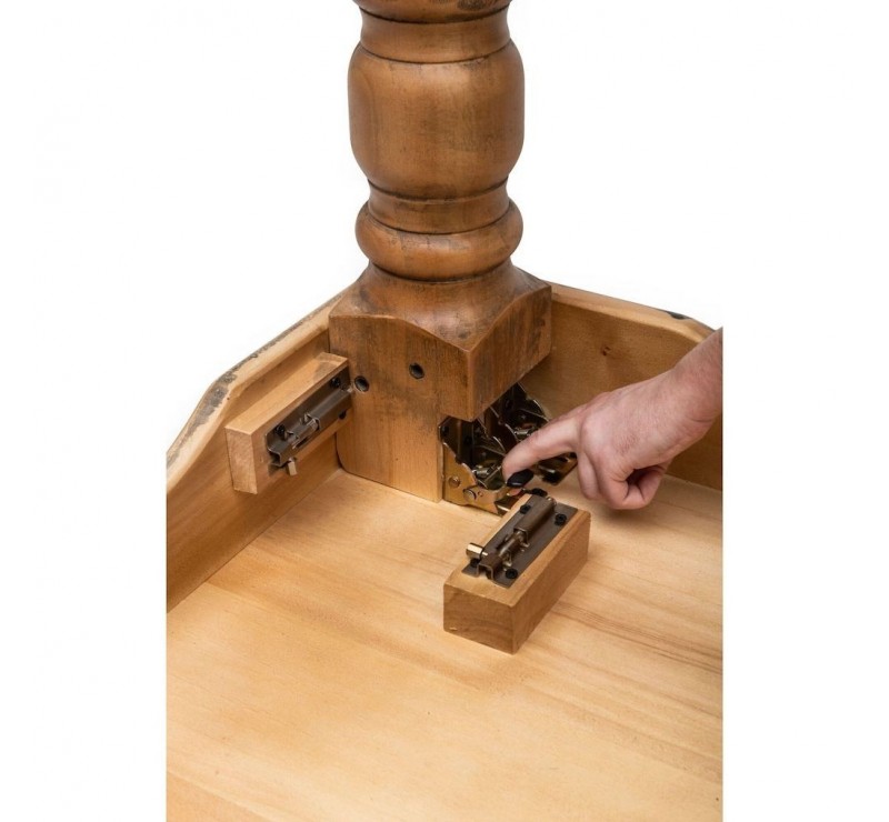 Table rustique démontable en bois d'orme