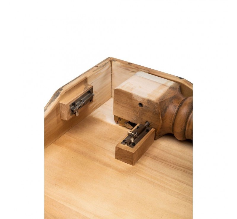 Table rustique démontable en bois d'orme