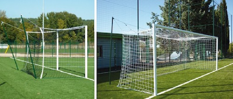 Buts à 7 ou 11 joueurs "à sceller" en acier ou en aluminium