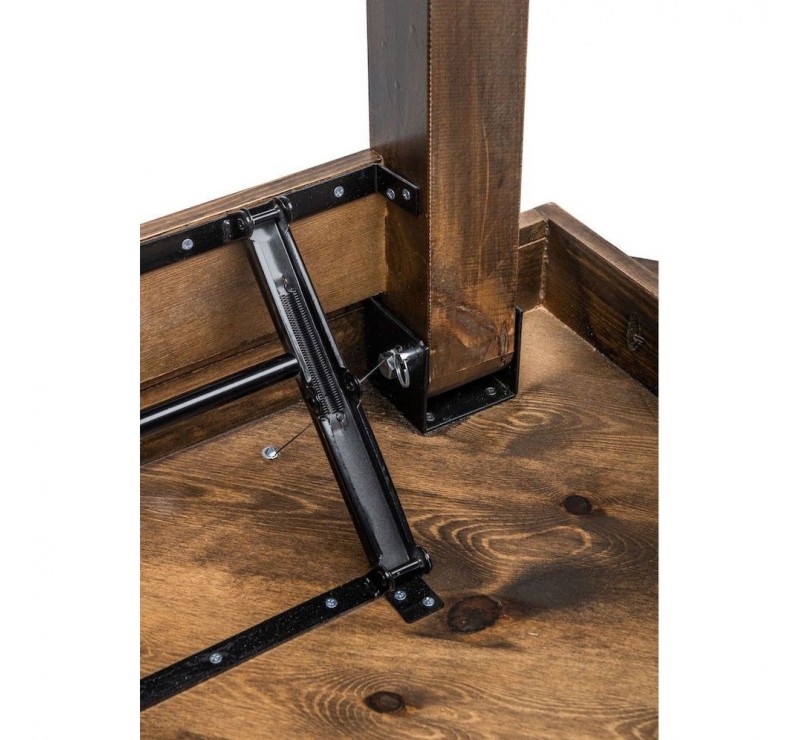 Table rustique pliante en pin massif