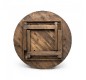 Table ronde pliante en bois d'orme