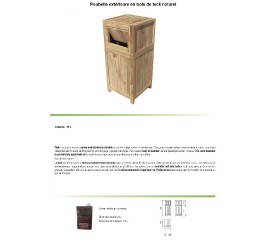 Corbeille robuste en bois...