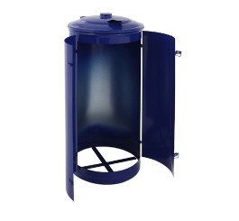 Poubelle de voirie bleue...