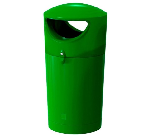 Poubelle de rue "vert foncé" en polyéthylène 100 L