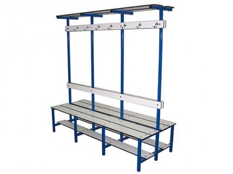 Banc vestiaire double lames en HPL