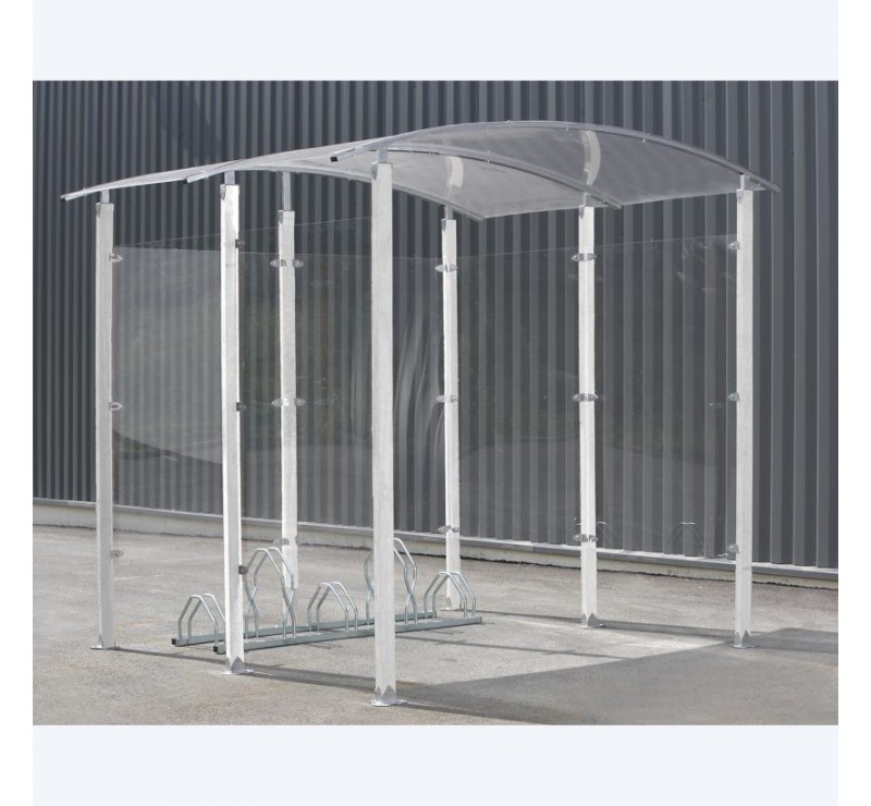 Abri vélos en métal et plexi