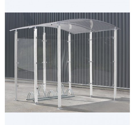Abri vélos en métal et plexi