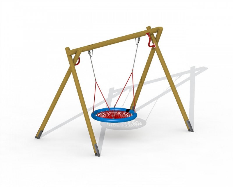 Balançoire soucoupe volante en bois