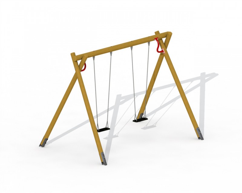 GRANDE BALANÇOIRE AVEC DEUX SIÈGES EN CAOUTCHOUC