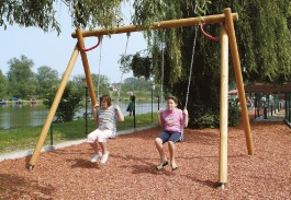 GRANDE BALANÇOIRE AVEC DEUX SIÈGES EN CAOUTCHOUC