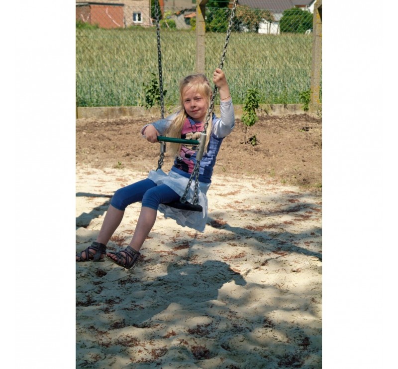 BALANÇOIRE HEXAGONALE AVEC DES SIÈGES EN CAOUTCHOUC AVEC ANNEAU DE SÉCURITÉ