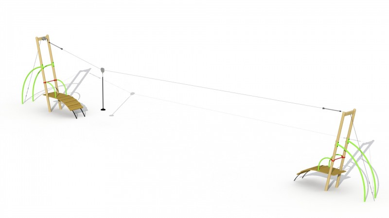 TÉLÉPHERIQUE MÉTAL - AIRE DE JEUX POUR LES COLLECTIVITÉS