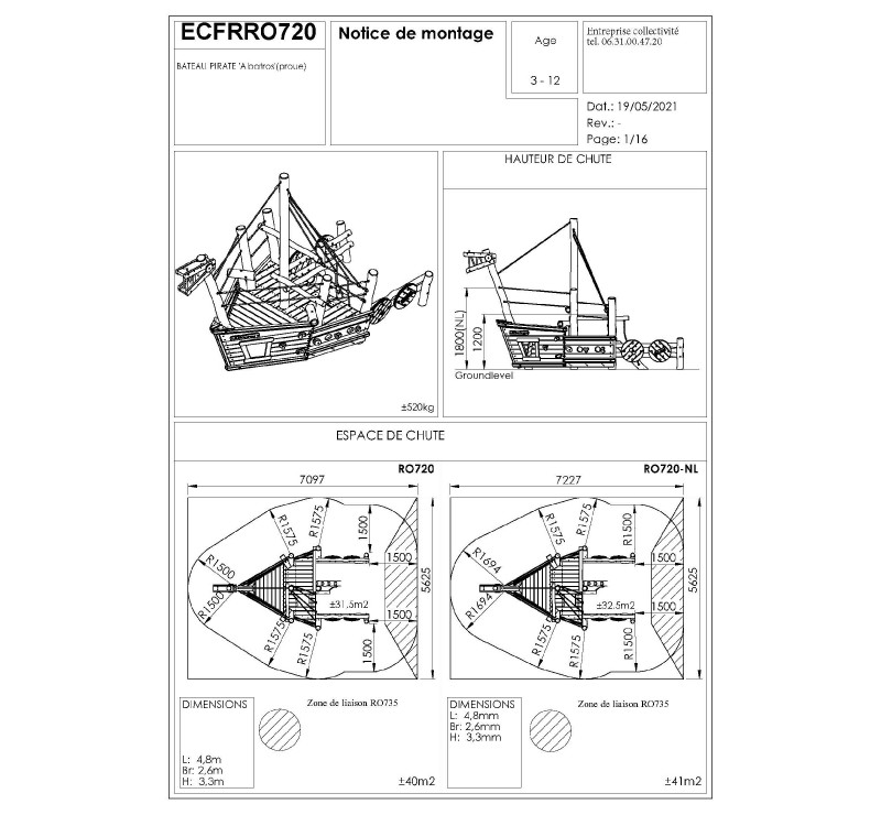 JEU EXTÉRIEUR BATEAU PIRATE ALBATROS