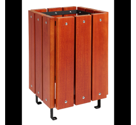 Poubelle robuste urbaine en bois 40L