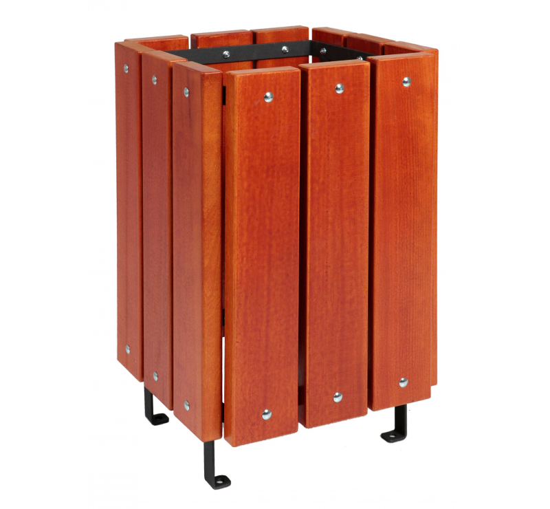 Poubelle robuste urbaine en bois 40L Poubelle robuste urbaine en bois 40L