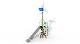 AIRE DE JEU ÉOLIENNE AVEC TOBOGGAN