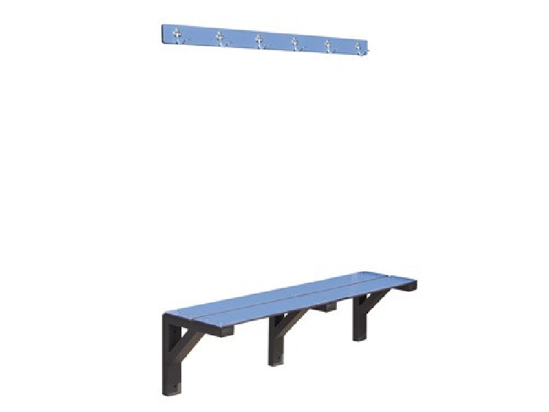 Banc de vestiaire mural