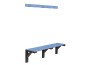 Banc de vestiaire mural