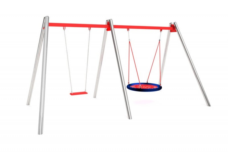 1 balançoire nacelle + 1 balançoire siège (enfants ou bébé au choix)