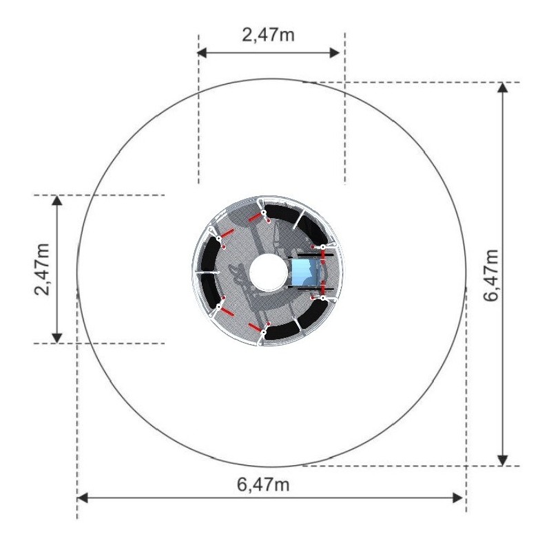 Carrousel inox avec accès fauteuil roulant PMR