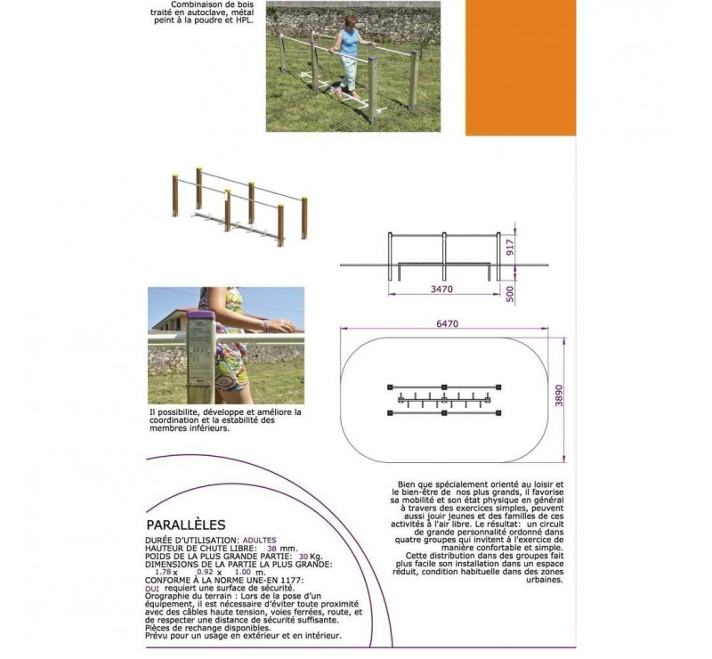 Barres parallèles parcours santé Barres parallèles parcours santé