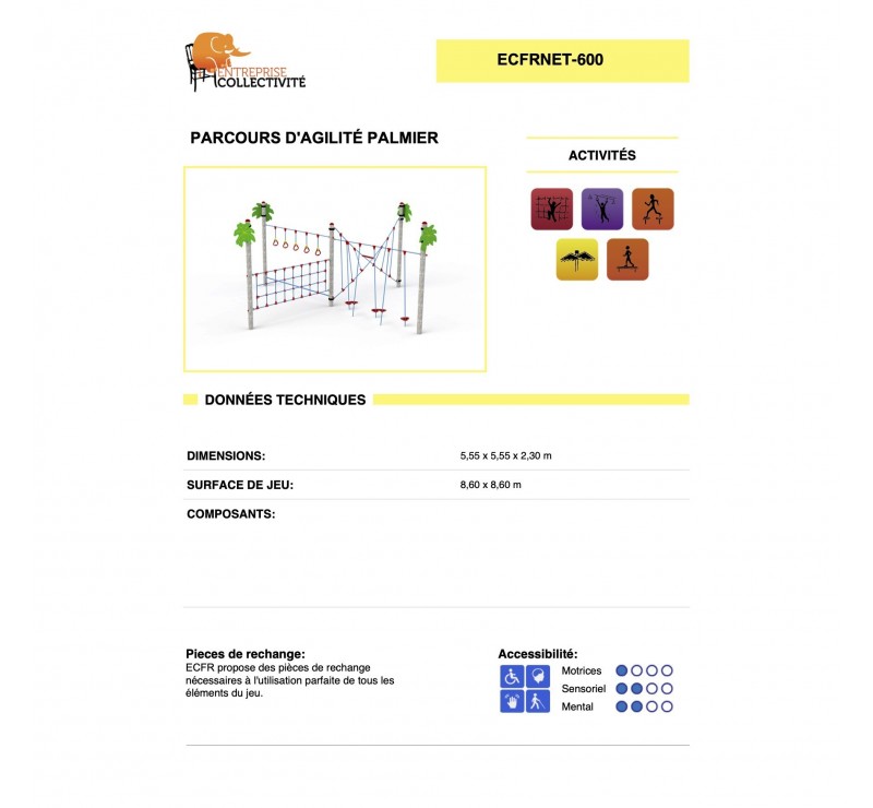 PARCOURS D'AGILITE PALMIER N1