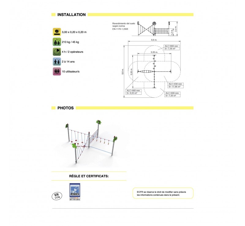 PARCOURS D'AGILITE PALMIER N1